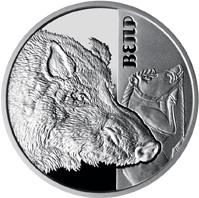 Срібна монета Вепр 5 грн. 2018 року